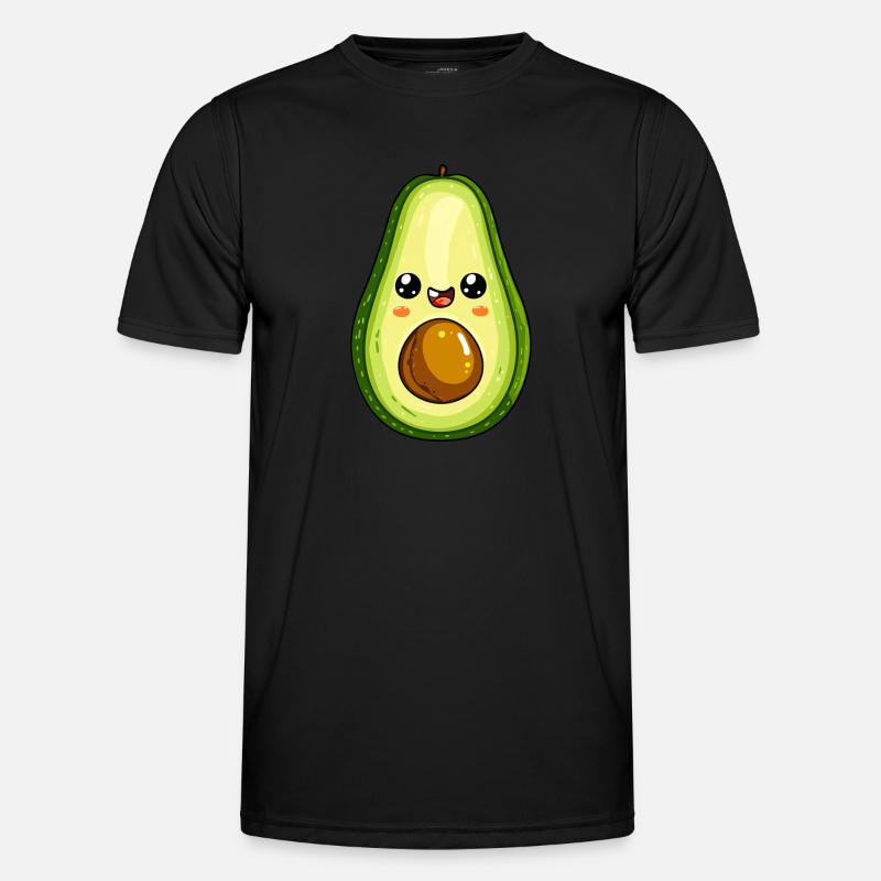 Süß Avocado mit Gesicht Männer Funktions-T-Shirt