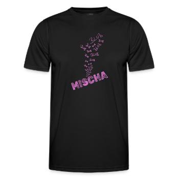 Geschenk für Mischa - Männer Funktions-T-Shirt - Schwarz - Vorne - AI Model Male 178 dark (178cm)