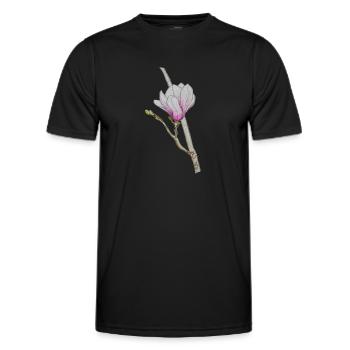 Pink Magnolia - Men's Functional T-Shirt - black - Front - AI Model Male 178 dark (178cm)