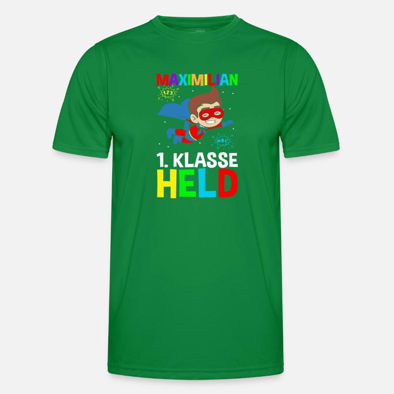 Schulkind Maximilian 1. Klasse Held Männer Funktions-T-Shirt