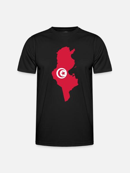 Tunesien - Männer Funktions-T-Shirt - Schwarz