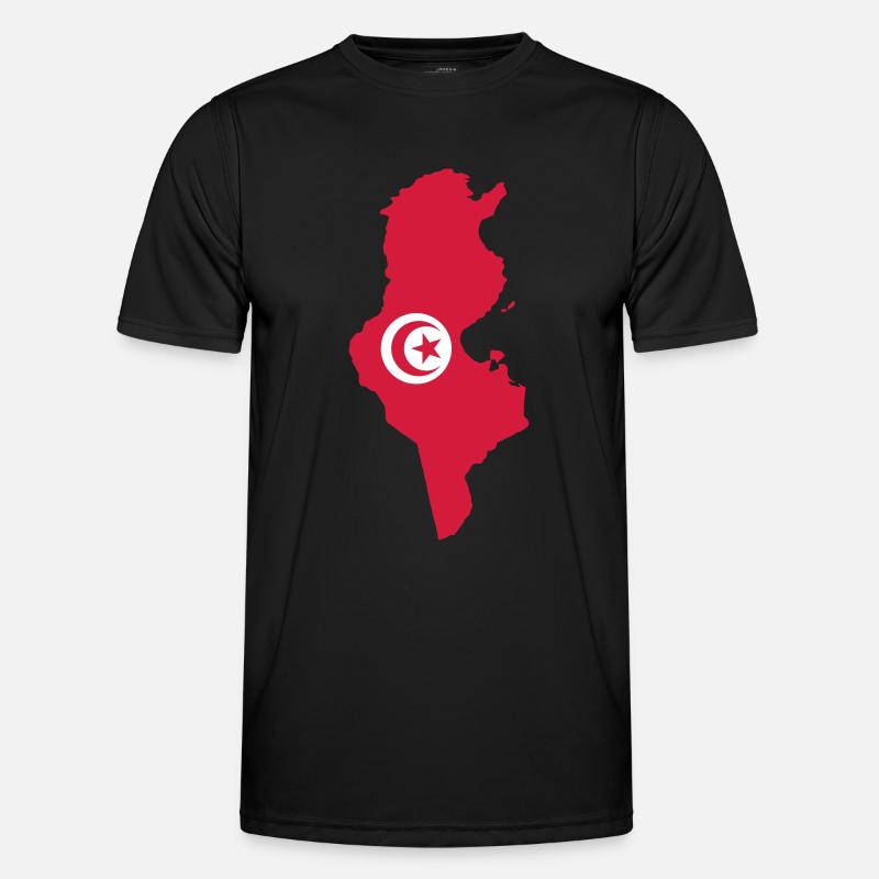 Tunesien - Männer Funktions-T-Shirt - Schwarz