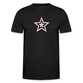Étoile aux couleurs douces - T-shirt sport Homme - noir - Devant - AI Model Male 178 dark (178cm)