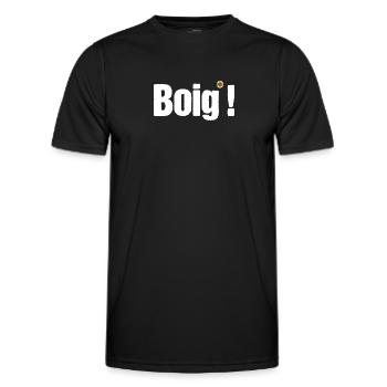 OBV - Boig! - Men's Functional T-Shirt - black - Front - AI Model Male 178 dark (178cm)