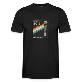 Zurück in die 90´s VHS - Männer Funktions-T-Shirt - Schwarz - Vorne - AI Model Male 178 dark (178cm)