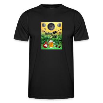 Festival Time - Männer Funktions-T-Shirt - Schwarz - Vorne - AI Model Male 178 dark (178cm)