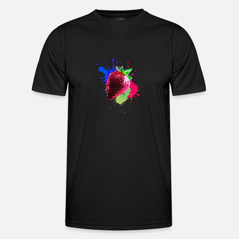 pop-art,erdbeere,farbklecks, splash Männer Funktions-T-Shirt