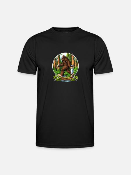 Bigfoot Fishing - Men's Functional T-Shirt - black