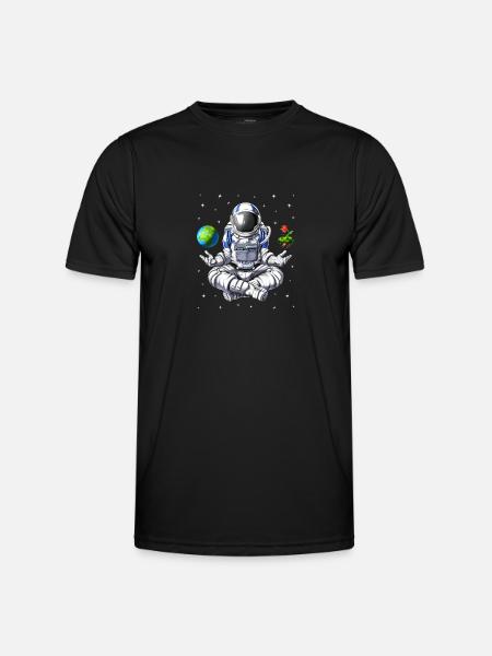 Méditation d’astronaute de l’espace - T-shirt sport Homme - noir
