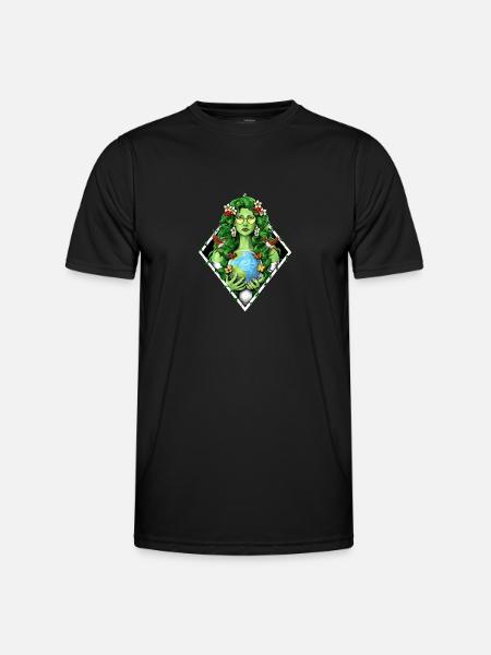 Gaia Mother Earth Goddess - Men's Functional T-Shirt - black