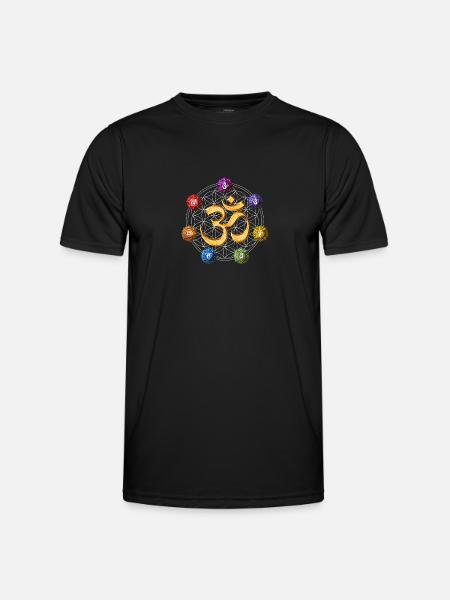 Yoga Chakra Symbols - Men's Functional T-Shirt - black