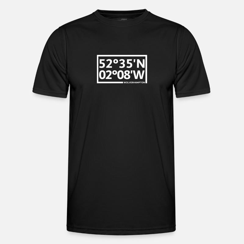 Coordonnées de Wolverhampton - T-shirt sport Homme - noir