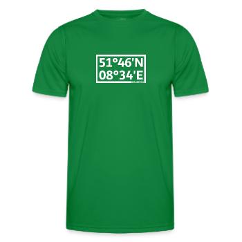 Delbrück coordinates - Men's Functional T-Shirt - kelly green - Front - AI Model Male 178 dark (178cm)