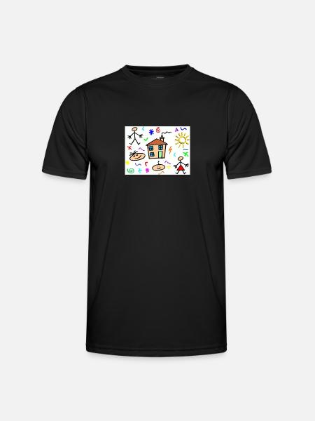 DESSIN ENFANTS - T-shirt sport Homme - noir