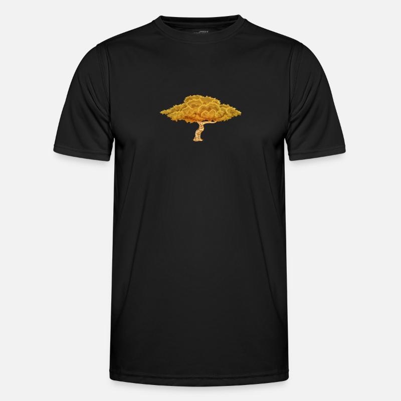 Herbstbaum - Männer Funktions-T-Shirt - Schwarz