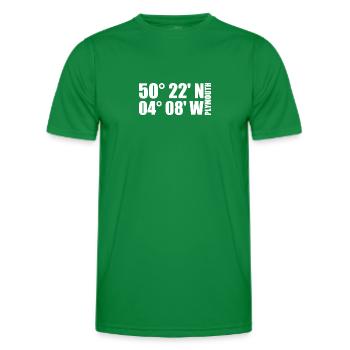 Coordonnées de Plymouth - T-shirt sport Homme - vert - Devant - AI Model Male 178 dark (178cm)