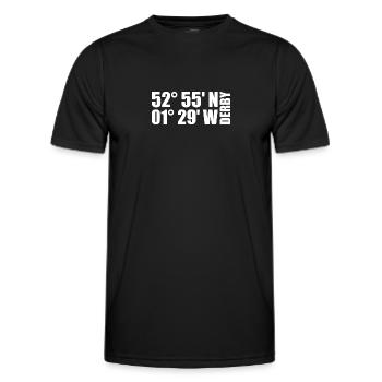Derby Koordinaten - Männer Funktions-T-Shirt - Schwarz - Vorne - AI Model Male 178 dark (178cm)