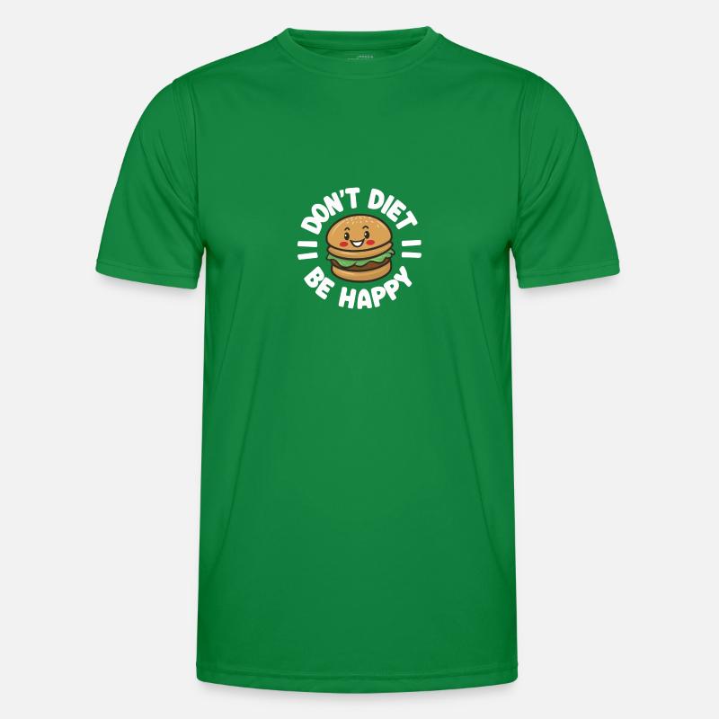 Genieß das Essen Hamburger Glücks Männer Funktions-T-Shirt