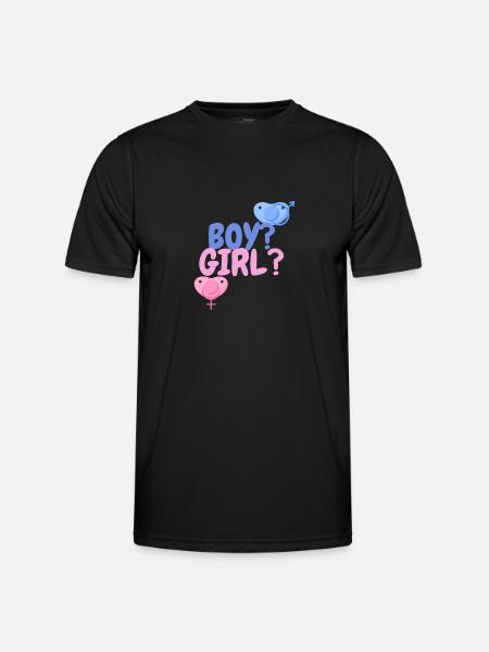 garçon ou fille? - T-shirt sport Homme - noir