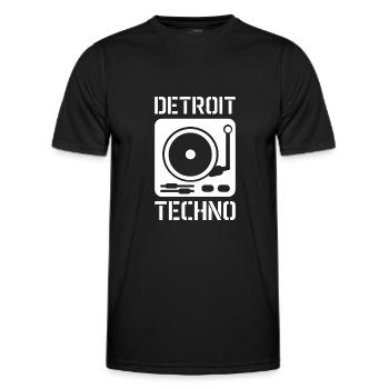 Detroit techno cadeau rave disant - T-shirt sport Homme - noir - Devant - AI Model Male 178 dark (178cm)