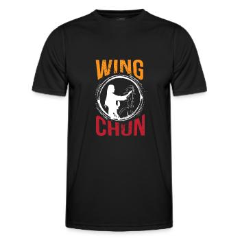 Wingtsun Wing chun - T-shirt sport Homme - noir - Devant - AI Model Male 178 dark (178cm)