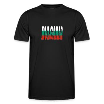 Bulgaria - Men's Functional T-Shirt - black - Front - AI Model Male 178 dark (178cm)