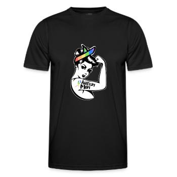 Autismus Autist - Männer Funktions-T-Shirt - Schwarz - Vorne - AI Model Male 178 dark (178cm)