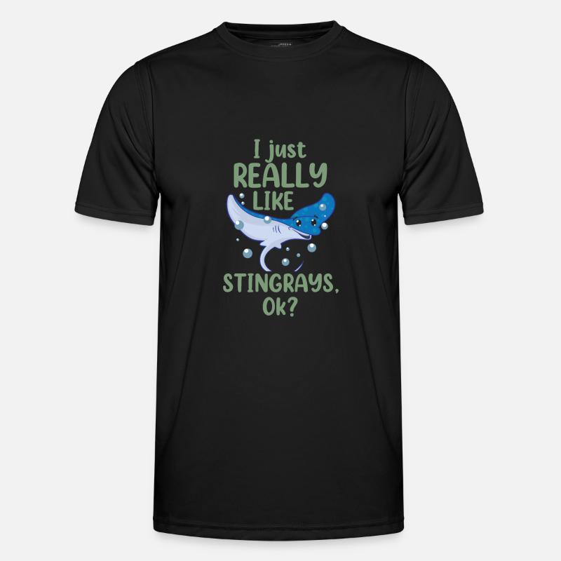 I Just Really Like Stingrays OK Funny Stingray Sea Männer Funktions-T-Shirt