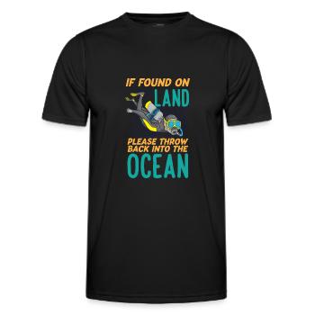 Funny Scuba Diving Scuba Diver - Männer Funktions-T-Shirt - Schwarz - Vorne - AI Model Male 178 dark (178cm)