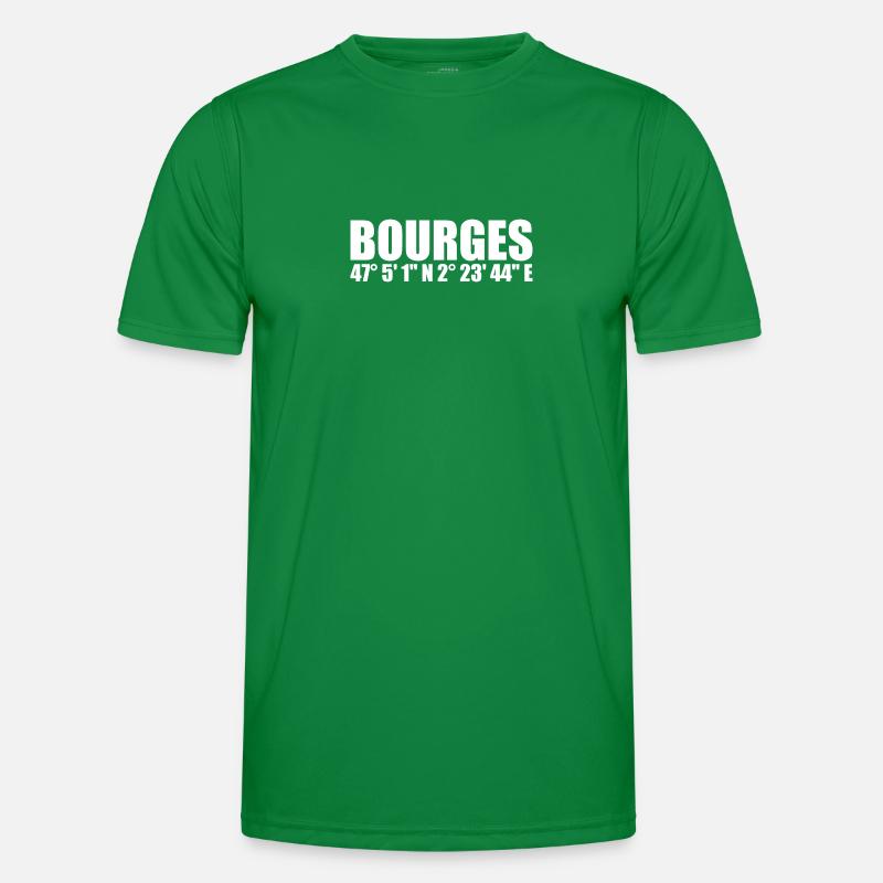 Bourges Koordinaten Männer Funktions-T-Shirt