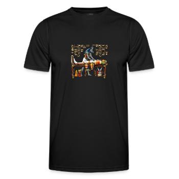 Anubis Dieu égyptien - T-shirt sport Homme - noir - Devant - AI Model Male 178 dark (178cm)