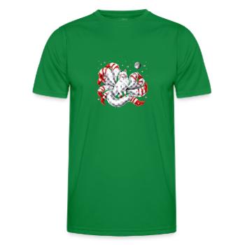 Japanischer Kitsune-Fuchs - Männer Funktions-T-Shirt - Kelly Green - Vorne - AI Model Male 178 dark (178cm)