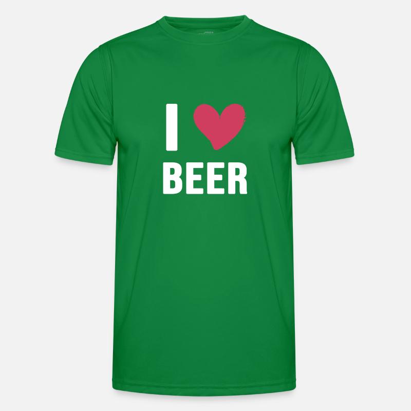 bier i love beer biergarten Männer Funktions-T-Shirt