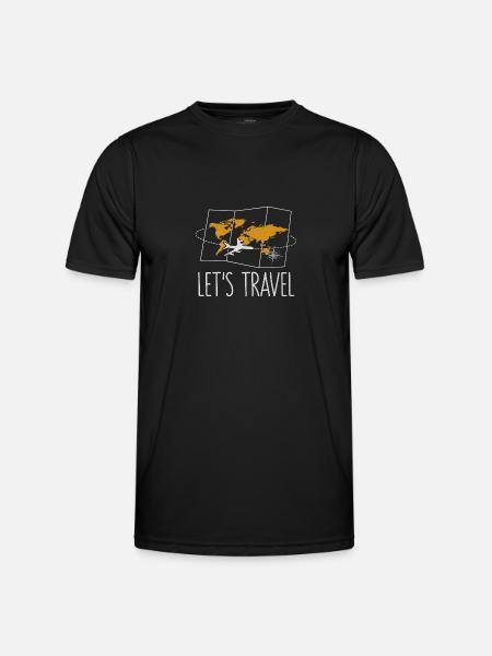 Lets Travel Vacation Traveler Relaxation - Men's Functional T-Shirt - black