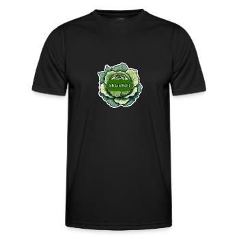 Kohlkopf - Ich bin Kohl - Männer Funktions-T-Shirt - Schwarz - Vorne - AI Model Male 178 dark (178cm)