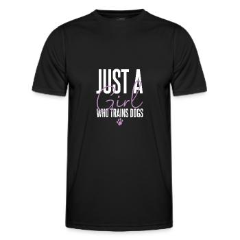 Dog Trainer Dog Training Dog - Men's Functional T-Shirt - black - Front - AI Model Male 178 dark (178cm)