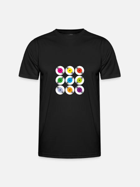 Jukebox Disques Vinyles - T-shirt sport Homme - noir