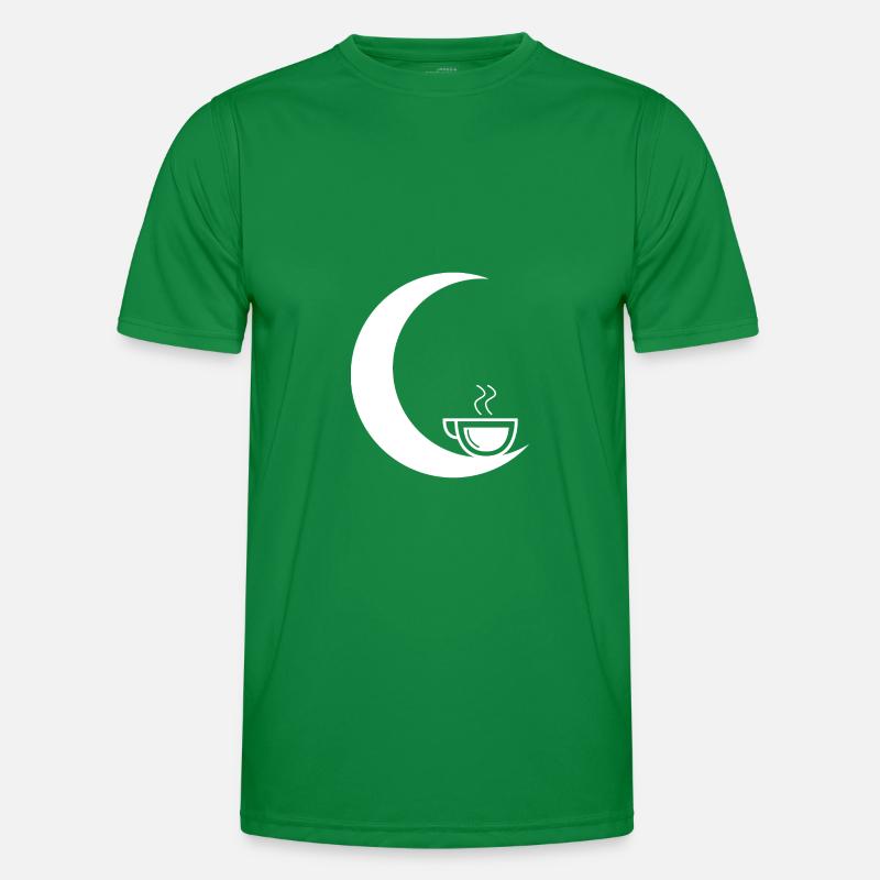 Mondsichel - Kaffee - Männer Funktions-T-Shirt