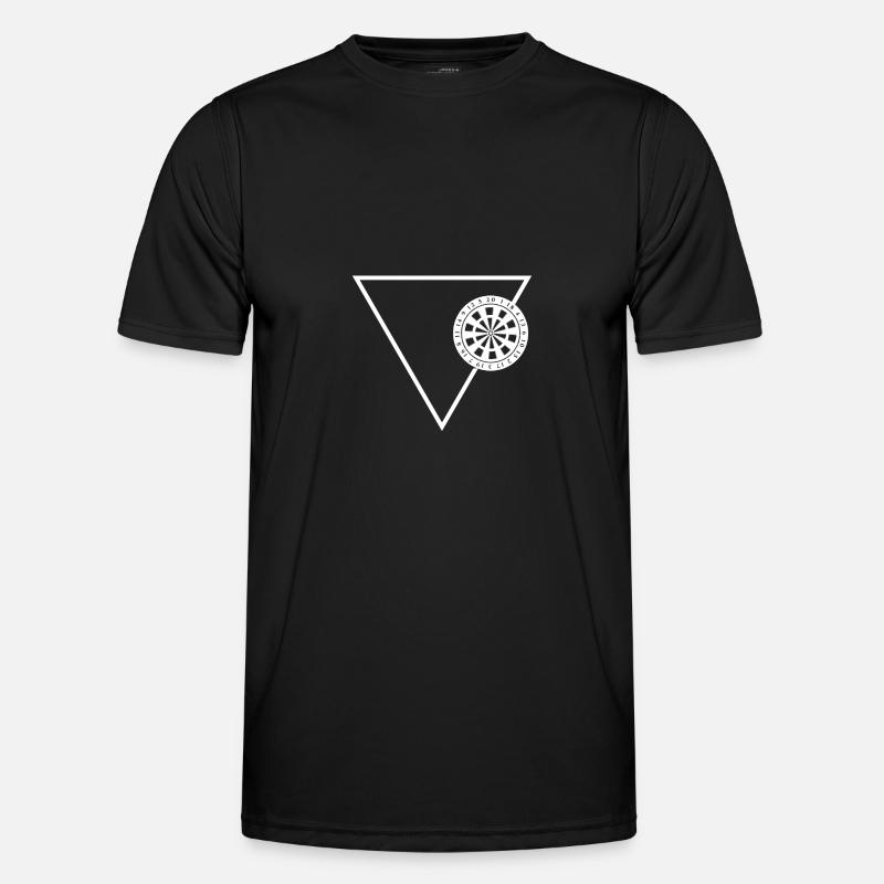 Line-Triangle - Dartboard - - Men's Functional T-Shirt - black