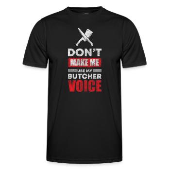 Schlachter Fleischerei Wurst - Männer Funktions-T-Shirt - Schwarz - Vorne - AI Model Male 178 dark (178cm)