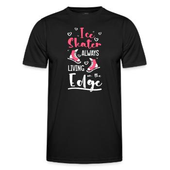 Eisläufer Schlittschuhe Eishockey - Männer Funktions-T-Shirt - Schwarz - Vorne - AI Model Male 178 dark (178cm)