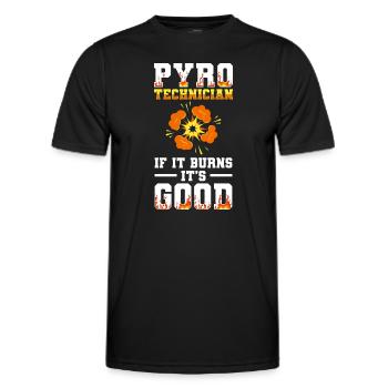 Stade Pyro des Ultras du Nouvel An - T-shirt sport Homme - noir - Devant - AI Model Male 178 dark (178cm)