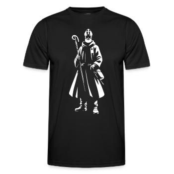 Nicholas of Myra – The saint of charity - Men's Functional T-Shirt - black - Front - AI Model Male 178 dark (178cm)