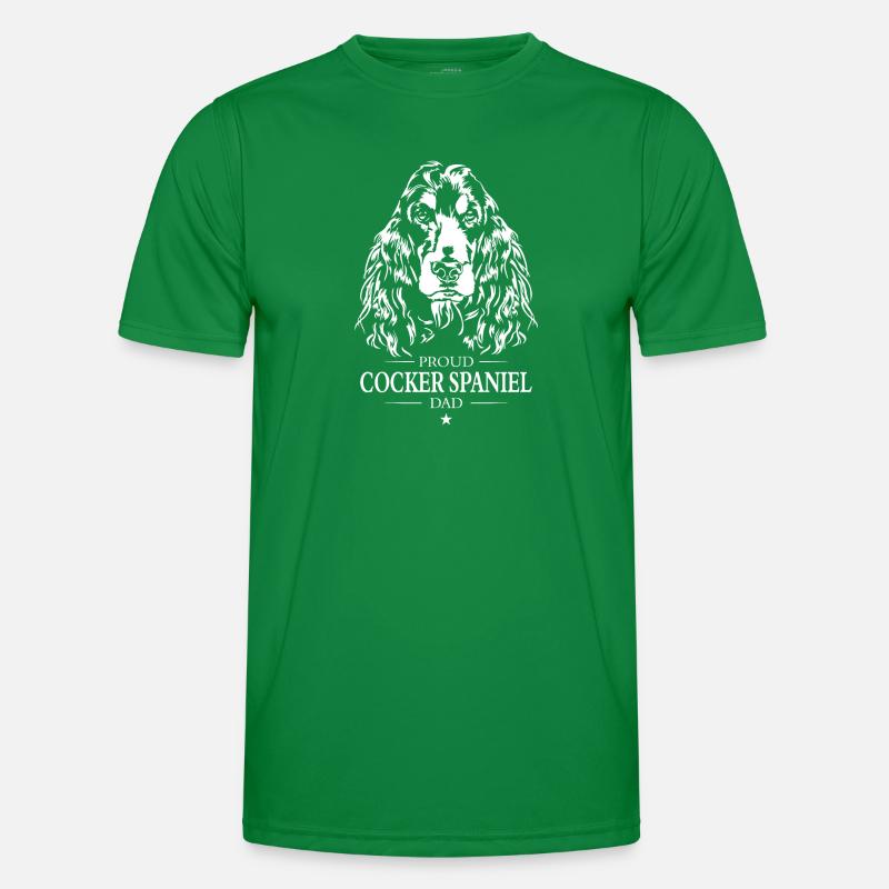 Cocker Spaniel Dad Hunde Hund Wilsigns Männer Funktions-T-Shirt