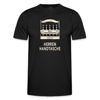 Herrenhandtasche Bier - Männer Funktions-T-Shirt - Schwarz - Vorne - AI Model Male 178 dark (178cm)