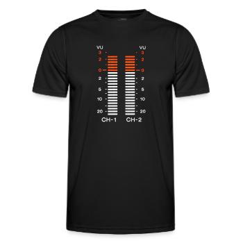 vu meter - Men's Functional T-Shirt - black - Front - AI Model Male 178 dark (178cm)