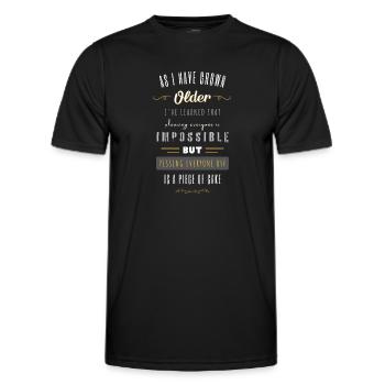 As I Have Grown Older - Men's Functional T-Shirt - black - Front - AI Model Male 178 dark (178cm)