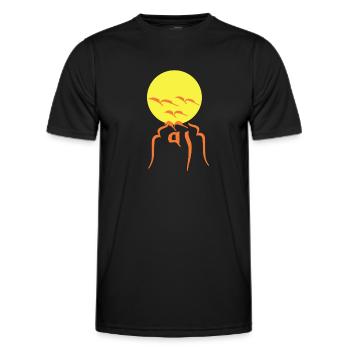 Free Tibet in tibetisch " Bod = Tibet " Freiheit - Männer Funktions-T-Shirt - Schwarz - Vorne - AI Model Male 178 dark (178cm)