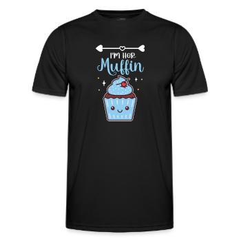 Je suis son muffin Baking Cute Cupcake Enthusiast passé - T-shirt sport Homme - noir - Devant - AI Model Male 178 dark (178cm)