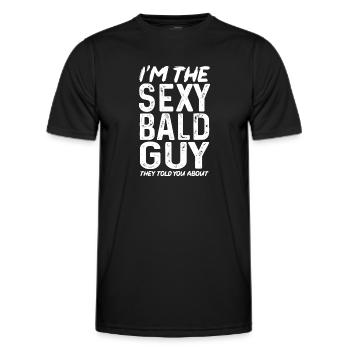Bald Head Baldness Beard Bald Head - Men's Functional T-Shirt - black - Front - AI Model Male 178 dark (178cm)